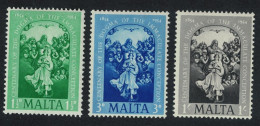 Malta Dogma Of The Immaculate Conception 3v 1954 MNH SG#263-265 - Malta (...-1964)