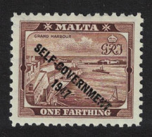 Malta Grand Harbour Valletta ¼d 'SELF-GOVERNMENT' 1948 MH SG#234 - Malta (...-1964)