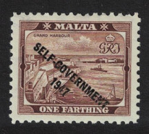 Malta Grand Harbour Valletta ¼d 'SELF-GOVERNMENT' 1948 MNH SG#234 - Malte (...-1964)