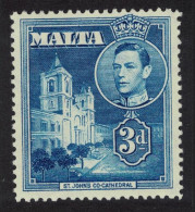 Malta St John's Co-Cathedral 3d Blue 1938 MH SG#223a - Malte (...-1964)