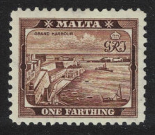 Malta Grand Harbour Valletta ¼d 1938 MNH SG#217 - Malte (...-1964)