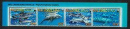 Maldives WWF Melon-headed Whale Top Strip Of 4v Latin Name 2009 MNH SG#4234-4237 MI#4768-4771 Sc#2987a-d - Maldivas (1965-...)