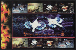 Maldives WWF Dragonfish Imperf MS 2004 MNH SG#3966-3969 MI#4407-4410 Sc#2839 A-d - Maldivas (1965-...)