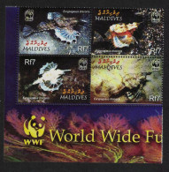 Maldives WWF Dragonfish 4v SW Block Of 4 WWF Logo 2004 MNH SG#3966-3969 MI#4407-4410 Sc#2839 A-d - Maldivas (1965-...)