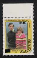 Maldives Princess Diana 21st Birthday Surch 1984 MNH SG#1036 - Maldivas (1965-...)