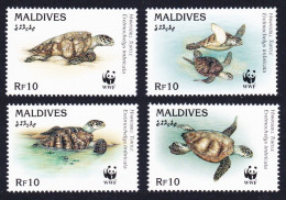 Maldives WWF Hawksbill Turtle 4v 1995 MNH SG#2297-2300 MI#2420-2423 Sc#2092 A-d - Maldivas (1965-...)