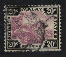 Malaya Federation Tiger 20c 1900 Canc SG#69 - Malaya (British Military Administration)