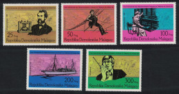 Malagasy Rep. Alexander Bell Ship Telephone Centenary 5v 1976 MNH SG#357-361 Sc#553-557 - Madagascar (1960-...)