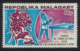 Malagasy Rep. Bird Hibiscus Table Tennis 2v 1974 MNH SG#273 Sc#C124 - Madagascar (1960-...)