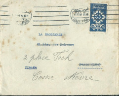 PORTUGAL LETTRE 1$75 LISBONNE Pour PARIS REDIRIGEE COSNE ( NIEVRE ) DE 1940  LETTRE COVER - Lettres & Documents