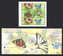 Moldova Butterflies And Moths 4v Booklet 2003 MNH SG#455-458 Sc#443b - Moldova