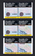 Marshall Is. Map And Navigations 3 Booklet Pairs 1984 MNH SG#9=11 Sc#39a+41a+41b - Marshall Islands
