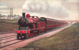 ROYAUME-UNI - Leeds And Bradford Express - M R - Locomotive - Vue Générale - Carte Postale Ancienne - Leeds