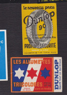 Ancienne étiquette Allumettes France F9 Pneu Dunlop  Années 30 - Boites D'allumettes - Etiquettes