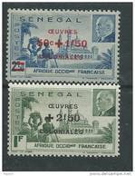 Sénégal  N°  187 / 88  XX Timbres De Pétain Surchargés "Oeuvres Coloniales" La Paire  Sans Charnière TB - Ungebraucht
