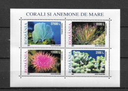 2001 MNH Romania Mi Block 318 - Marine Life