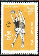 ARGENTINA 1959 PAN AMERICAN GAMES CHICAGO BASKETBALL PLAYERS 50c + 20c MNH - Nuevos