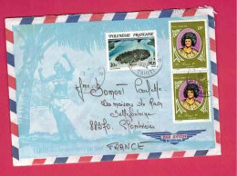 Lettre De 1982 Pour La France - YT N° 186 Et PA 106 En Paire - Motu - Roi Pomaré 1er - Brieven En Documenten