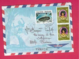 Lettre De 1982 Pour La France - YT N° 186 Et PA 106 En Paire - Motu - Roi Pomaré 1er - Storia Postale