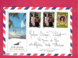 Lettre De 1985 Pour La France - YT N° 182 X 2 Et PA 106 - Storia Postale