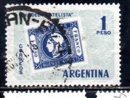 ARGENTINA 1959 DAY OF PHILATELY BUENOS AIRES TAMP OF 1859 1p USED USADO OBLITERE' - Gebraucht