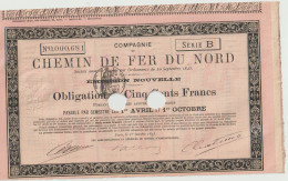 CHEMINS De FER Du NORD  1893 - Railway & Tramway