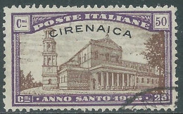 1925 CIRENAICA USATO ANNO SANTO 50 CENT - RA12-2 - Cirenaica