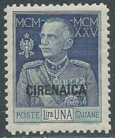 1925-26 CIRENAICA GIUBILEO 1 LIRA D.11 MNH ** - RA22-3 - Cirenaica