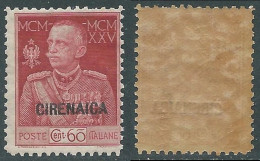 1925-26 CIRENAICA GIUBILEO 60 CENT D.11 MNH ** - RA22-5 - Cirenaica