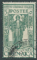 1926 CIRENAICA USATO PRO ISTITUTO COLONIALE 20 CENT - RA12-3 - Cirenaica