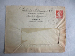 PERFORE V A Vilmorin Andrieux  Timbre Semeuse Sur Lettre - Covers & Documents