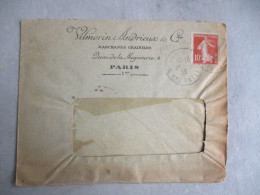 PERFORE V A Vilmorin Andrieux  Timbre Semeuse Sur Lettre - Cartas & Documentos