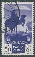 1932 CIRENAICA POSTA AEREA USATO SOGGETTI AFRICANI 50 CENT - RA12-7 - Cirenaica