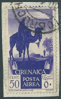 1932 CIRENAICA POSTA AEREA USATO SOGGETTI AFRICANI 50 CENT - RA12-9 - Cirenaica