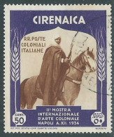 1934 CIRENAICA USATO MOSTRA ARTE COLONIALE 50 CENT - RA12-9 - Cirenaica