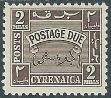 1950 CIRENAICA AMMINISTRAZIONE AUTONOMA SEGNATASSE 2 M MH * - RA22-8 - Cirenaica