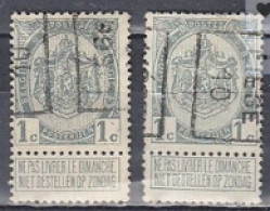 1457 Voorafstempeling Op Nr 81 - LIEGE 10 - Positie A & B - Roller Precancels 1910-19