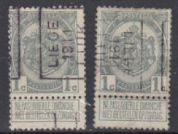 1681 Voorafstempeling Op Nr 81A - LIEGE 1911 LUIK - Positie A & B - Rolstempels 1910-19