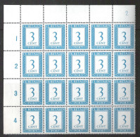 NEDERLAND Port 81 ** In Veldeel Van 20 Met Plaatnummer 2 - Strafportzegels