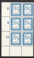 NEDERLAND Port P 102 ** In Veldeel Van 6 Met Telnummers - Postage Due