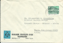 HONGRIE LETTRE 3f TISZAVASVARI POUR WAYNE ( U.S.A. ) DE 1973  LETTRE COVER - Brieven En Documenten