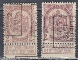 1953 Voorafstempeling Op Nr 82 - LIEGE 1912 LUIK - Positie A & B - Rollini 1910-19