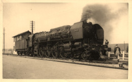 Laval * RARE Carte Photo ! * La Gare , " LA MOUNTAIN " Train Locomotive Machine 1946 * Ligne Chemin De Fer Mayenne - Laval