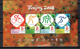 Samoa 2008 Olympic Games Beijing, Cycling, Boxing, Wrestling, Athletics S/s MNH - Sommer 2008: Peking