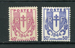 FRANCE -  CHAINES BRISÉES - N° Yvert 672+673** - 1941-66 Coat Of Arms And Heraldry