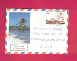 Lettre De 1992 Por Les USA EUAN - YT N° 381 - Village Maori De Nouvelle-Zélande - Covers & Documents