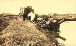 Le Croisic * RARE Carte Photo ! * Catastrophe Ferroviaire , Accident Train Locomotive 2 Aout 1912 * Ligne Chemin De Fer - Le Croisic