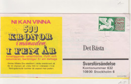 Zweden Lokale Zegel Cat. Facit Sverige 2000 Private Lokaalpost ; Omslag Met Zegel Voor Zending Naar 'Het Beste" - Local Post Stamps