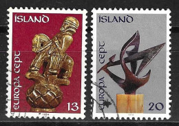 ISLANDA - 1974 - EUROPA - SCULTURE - SERIE 2 VALORI -USATA (YVERT 442\3 - MICHEL 489\90) - Used Stamps