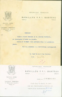 Guerre 40 Bataillon FFI Manteau Forces Françaises De L'intérieur Paris Secteur Nord Cachet FFI Section X 2 Documents - Guerra Del 1939-45